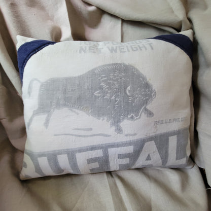 Buffalo Feed Sack Pillow